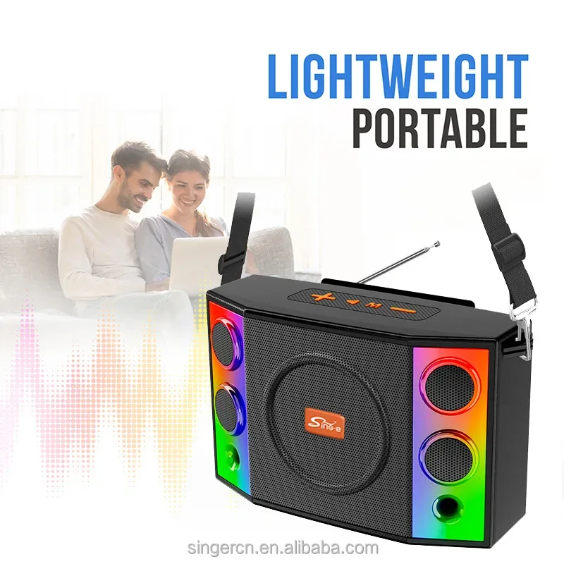 ZQS-824 Nouveau produit, enceintes basses 2 en 1, enceinte portable sans fil, double enceinte, lumière LED RGB, Bluetooth avec effet RGB