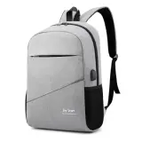 🎒 Sac à dos homme avec sac bandoulière et trousse 3en1 gris 2755-8 – محفظة ظهر رجالية 3 قطع رمادي