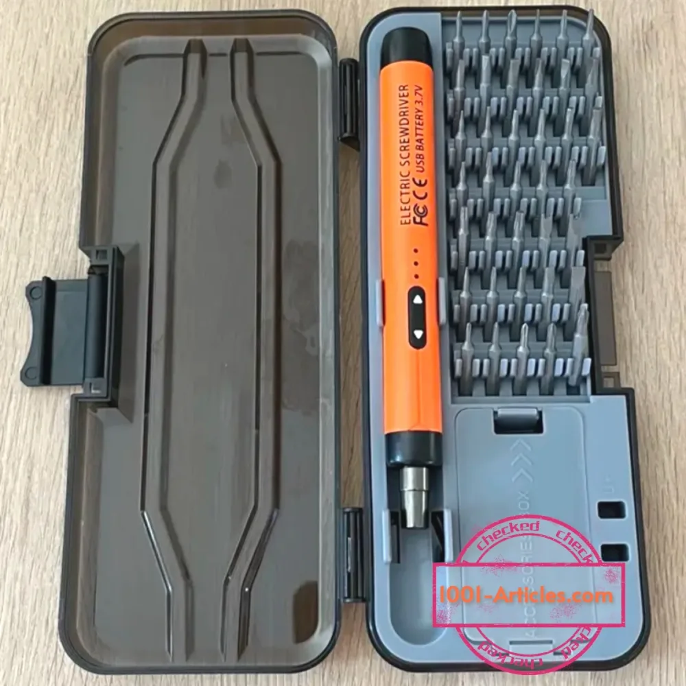 Ensemble de tournevis de précision, électrique rechargeable, 46 en 1, embouts magnétiques.