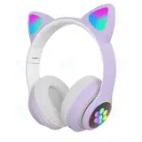 Casque Bluetooth sans fil avec oreilles de chat LED stn-28