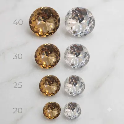 Bouton Capitonnage Cristal