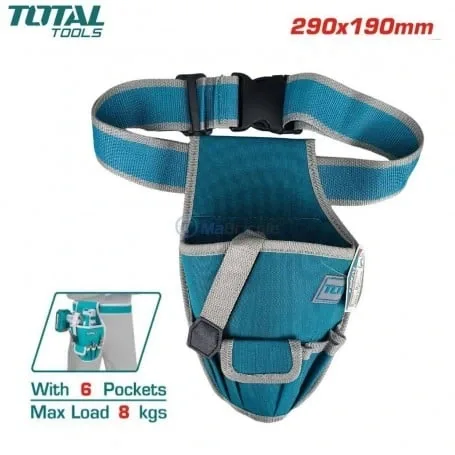 pochette à outils avec ceinture 6 poches charge maximale 8kg TOTAL | THT16P3011