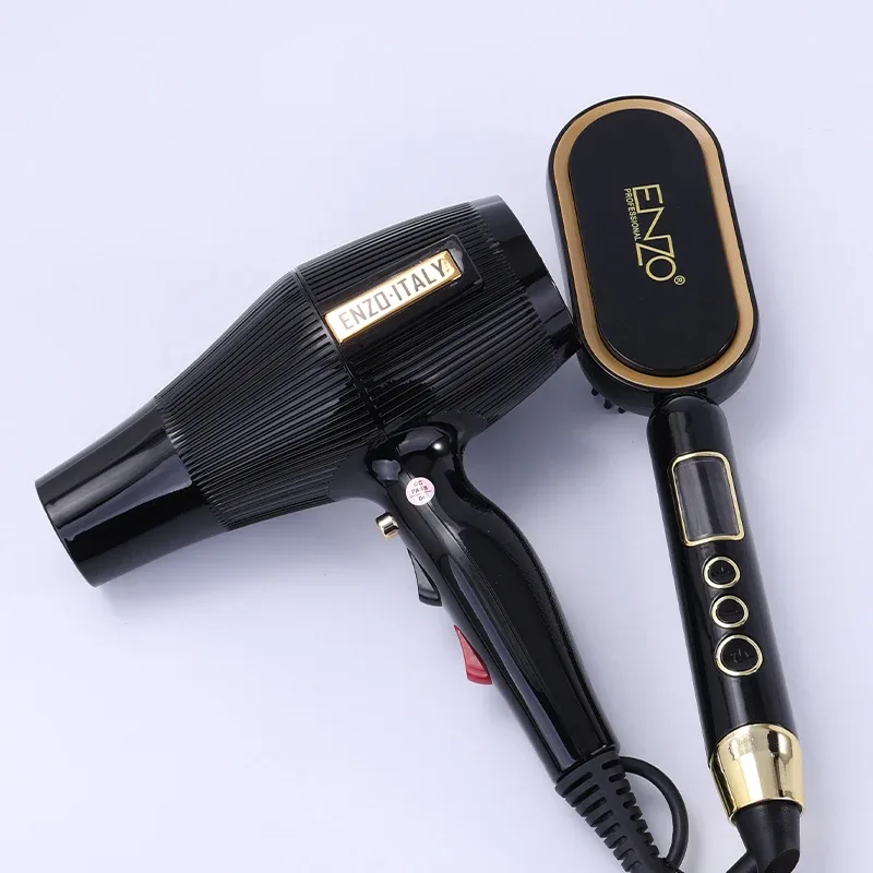 Kit de coiffage ENZO Professional EN-6304 2-en-1 2000W – Sèche-cheveux & Brosse Lissante Ionique