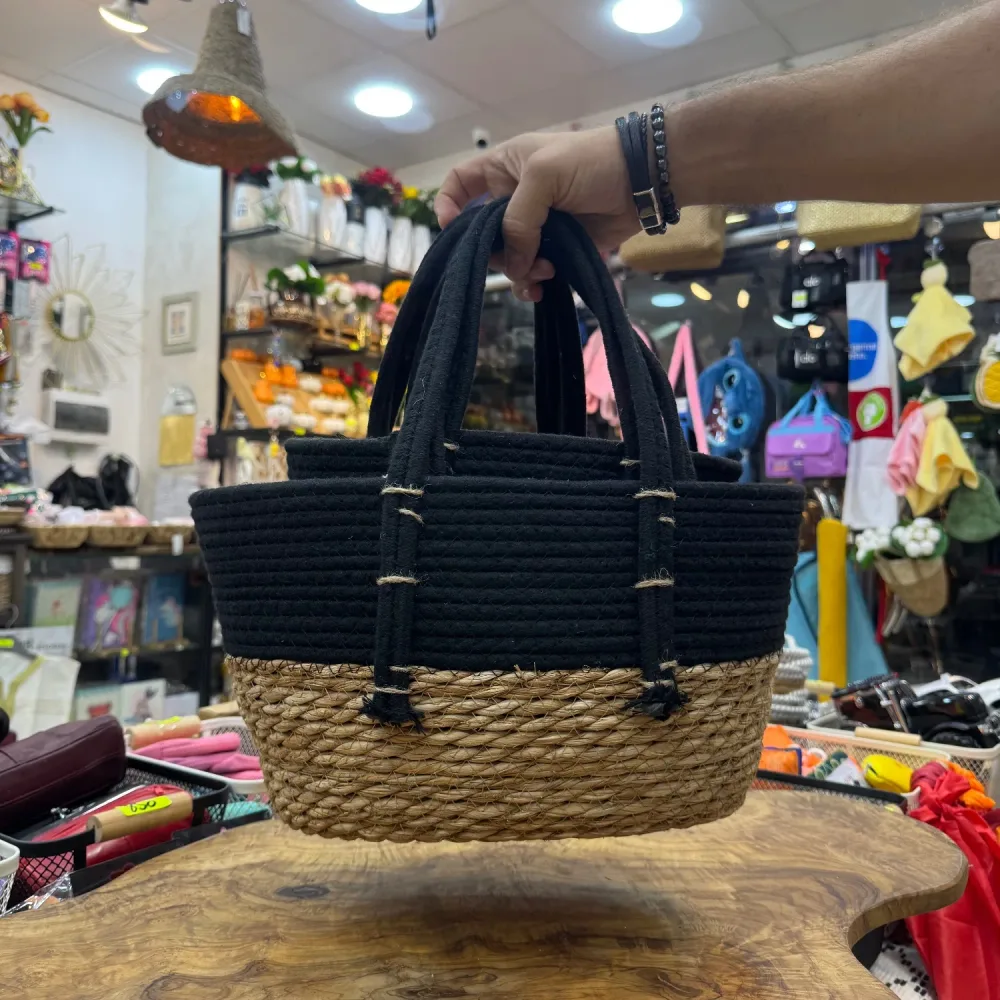 Panier raphia, trois pièces