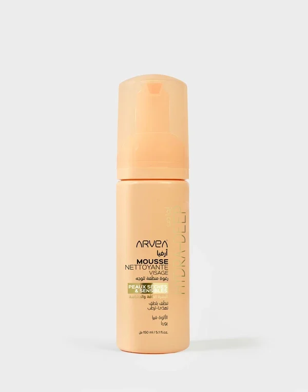 MOUSSE NETTOYANTE VISAGE HYDRA-DEEP PEAUX SÈCHES & SENSIBLES رغوة تنظيف الوجه هيدرا ديب – للبشرة الجافة والحساسة