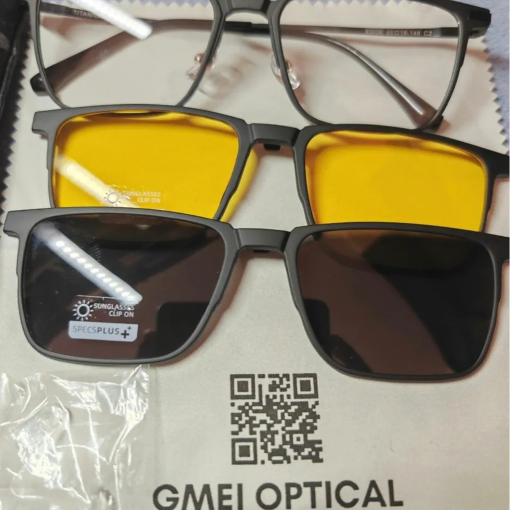 Lunettes Titane de soleil et vision nocturne 03 en 01 hommes et femmes