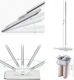 Balai-serpillère plat avec seau à deux compartiments et lingettes en microfibre - ممسحة مايكروفيبر مع دلو بغرفتين للفصل بين الماء النظيف