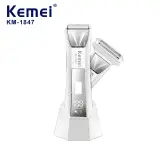 Kemei KM-1847 Tondeuse 2 en 1 pour corps et zones sensibles