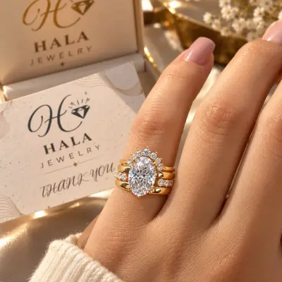 Oval Love Bridal Set – طقم خواتم فاخر