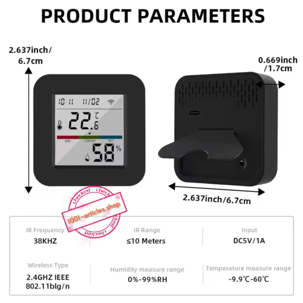 Tuya Smart IR Remote - Télécommande universelle connectée et hygromètre