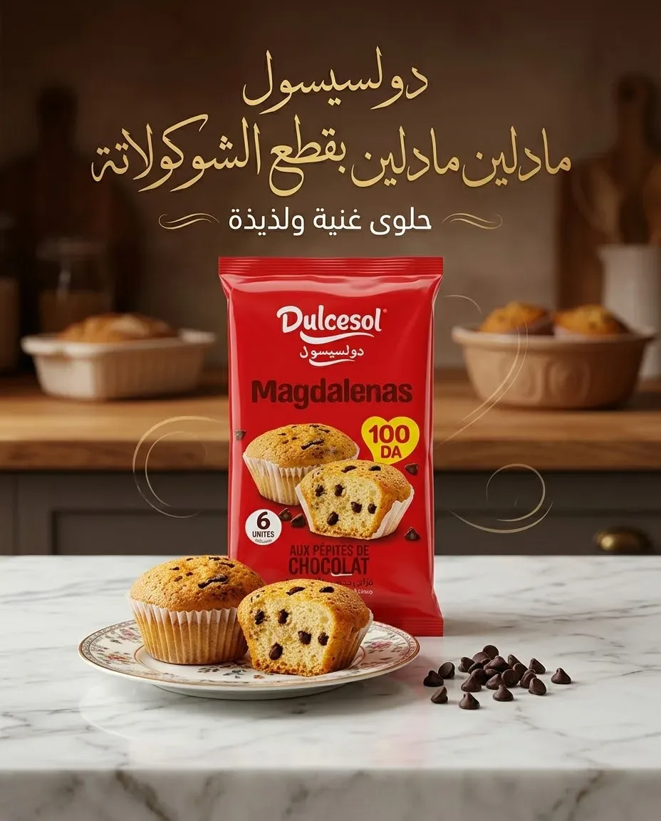 مادلين بحبيبات الشكولاطة _دولسيسول_
