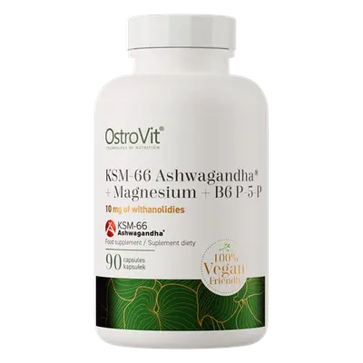 KSM-66 Ashwagandha® + Magnésium + B6 P-5-P VEGE 90 gélules