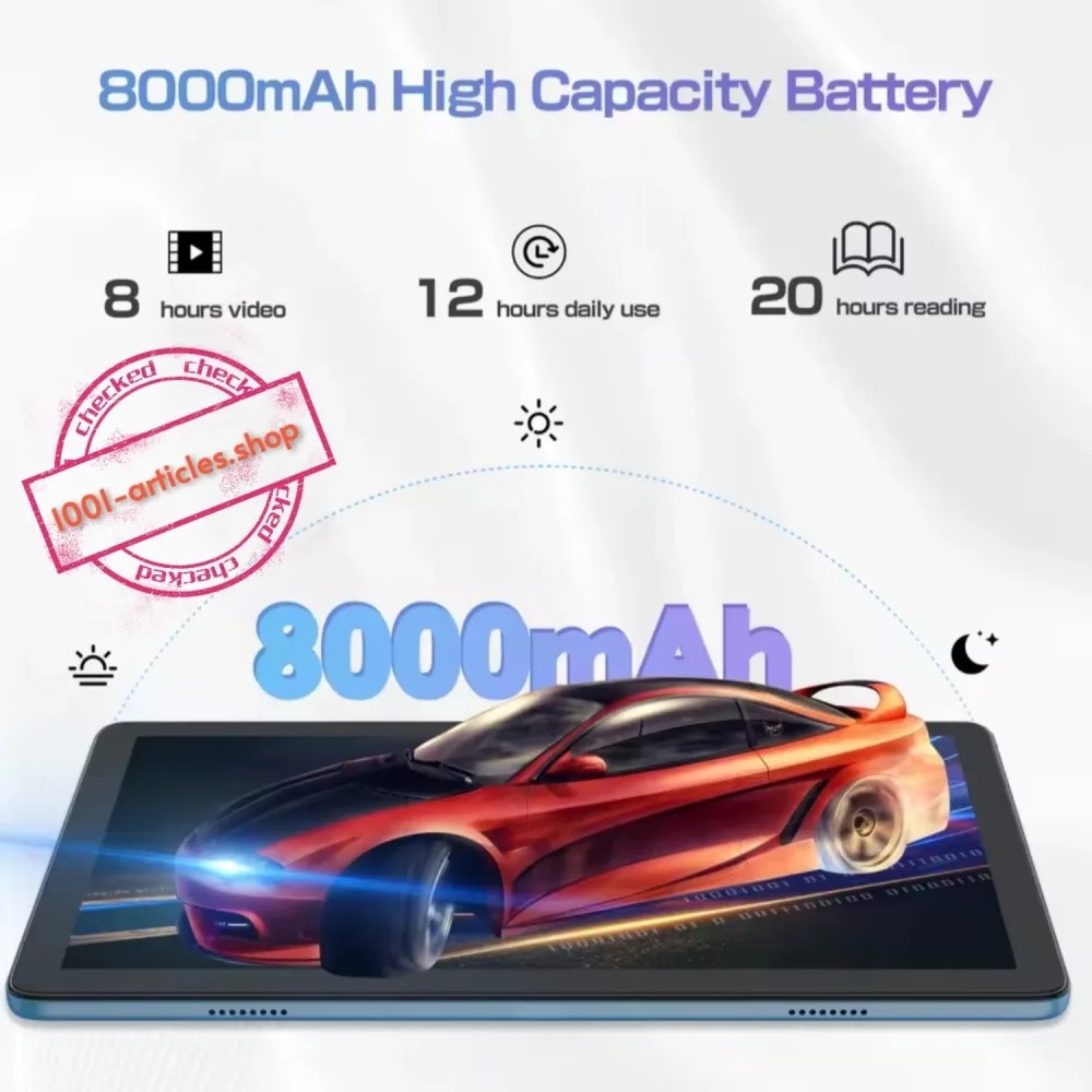 Tablette PRITOM TAB 11, 10.1 pouces, Android 14, 08 Go/128 Go, 8000 mAh, Wifi