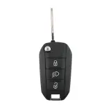 Coque de clé télécommande Peugeot Flip 3 boutons HU83 pour Xhorse XEPG00EN PCB