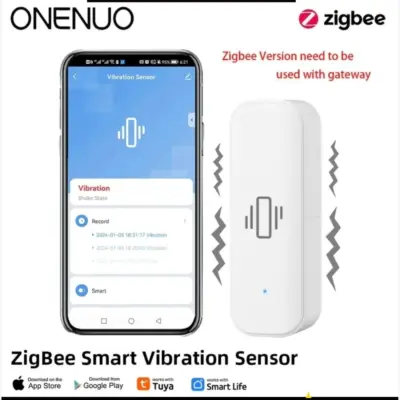 Capteur de Vibrations Tuya Smart Protocole Zigbee