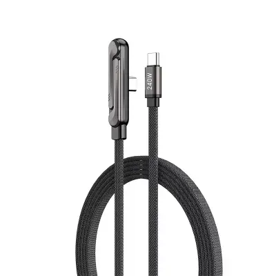 Câble Charge Rapide avec Support Téléphone Pliable – Type-C vers Type-C / Lightning