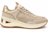 LIU JO Karlie 56 – Sneakers Femme Beige en Satin & Suède