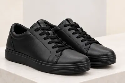 ECCO Soft 7 – Baskets Femme en Cuir Noir