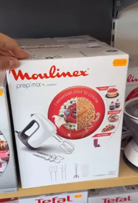 Batteur Moulinex Prep'Mix+ – 500W, 5 Vitesses + Turbo