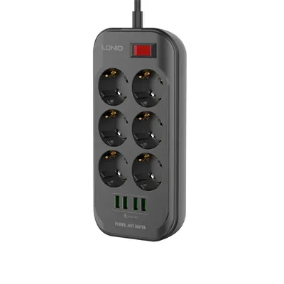 Power Strip  6 AC Outlets EU  SE6403