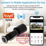 Tuya Smart Wi-Fi, Caméra HD 3 MP, Judas angle 170°, Visiophone.