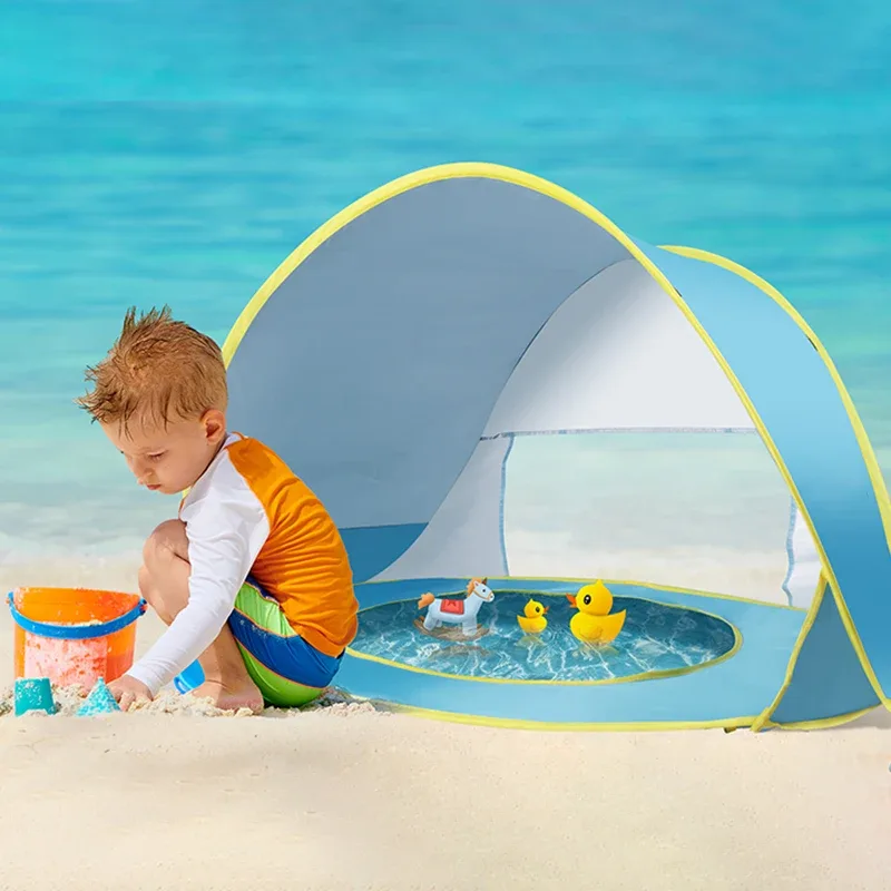 tente de plage bébé avec piscine - خيمة أطفال مع مسبح صغير للعب على الشاطئ والحديقة