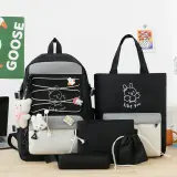 Sac à Dos Multifonctionnel Kawaii Grand Volume Imperméable et Résistant 5Pcs Bleu SACKDS33BL - حقيبة ظهر بعدة قطع بتصميم كاوايي