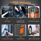 Compresseur d’Air Numérique pour Voiture et Moto 150Psi BE0173 – جهاز ضغط العجلات محمول