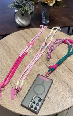 Tour de Cou / Lanière pour Smartphone – Style Corde Tressée 📱