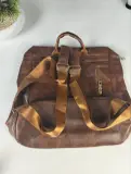 Sac à dos rétro en cuir synthétique pour femme - حقيبة ظهر نسائية من الجلد