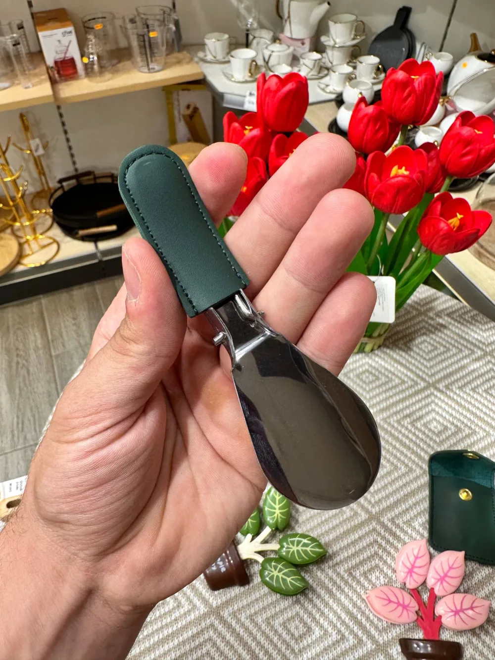 Chausse-pied Pliable de Voyage avec Étui en Cuir