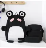 Sac à Dos Scolaires Enfant 3 en 1 Motif Grenouille Rose Language Style Dos Kawaii Rose SACKDS32RS - طقم حقائب مدرسية للأطفال 3 في 1 بتصميم الضفدع اللطيف