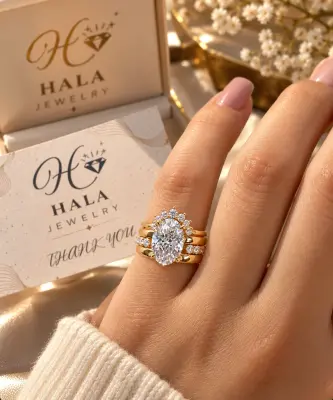 Oval Love Bridal Set – طقم خواتم فاخر