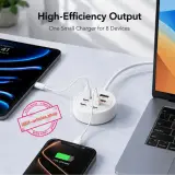 Prise multiport - Hub d'alimentation 08 en 01 - Fast Charge PD 66w et QC 3.0
