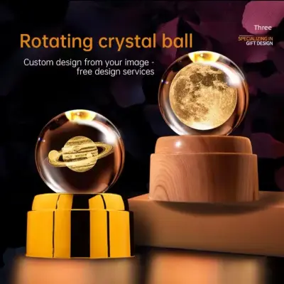 Veilleuse boule de cristal 🔮 3D " 9cm "