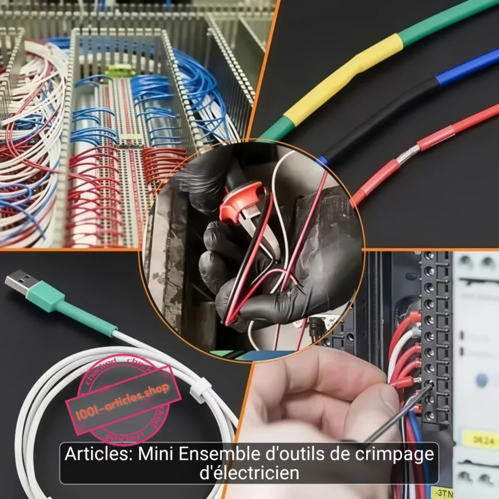 Kit outils de sertissage électrique 164 Pièces de gaine - Pince à sertir HSC8 6-4A