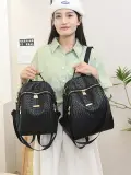 Sac à Dos Femme en Cuir Tressé Élégant avec Ceinture D'Épaule Convertible - حقيبة ظهر جلدية للنساء بتصميم فاخر