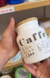 Bocaux de conservation en céramique avec couvercle en bambou