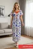 💙🧡 ڨندورة موردة باللونين الأزرق والبرتقالي 🧡💙