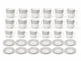 ☕ Service à Café/Thé en Porcelaine 24 Pièces - Motif Géométrique Argenté
