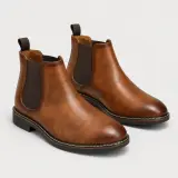 Bottines Homme CityLine Chelsea en Cuir Marron – Style Élégant