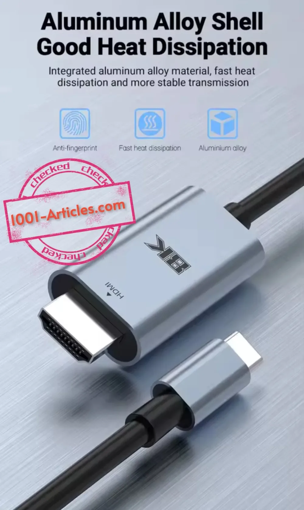 Adaptateur Type C vers HDMI 8k @ 60Hz 4K @ 120Hz, câble HDTV convertisseur TV.