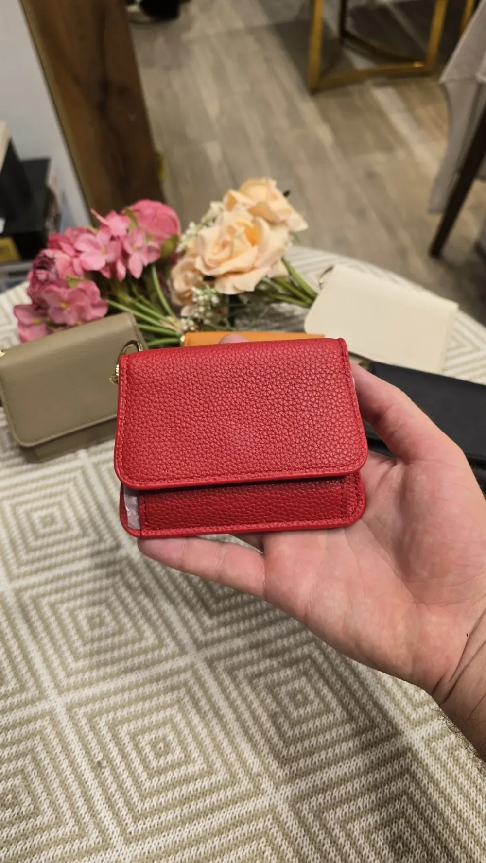 👝 PETIT PORTEFEUILLE CUIR GRAINÉ