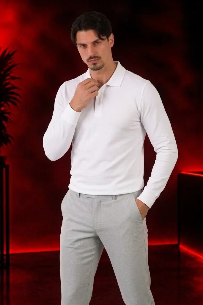 Polo Manches Longues Simple / Viérge