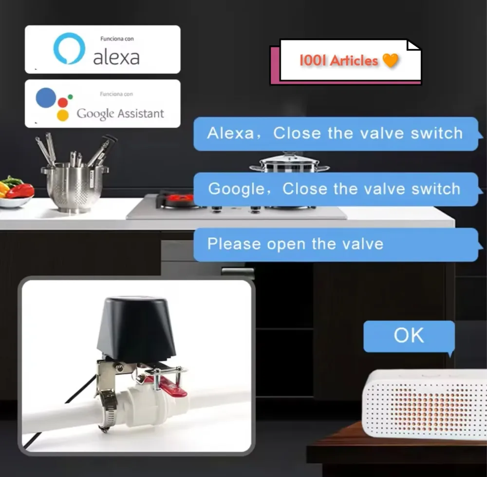 Vanne / Valve de contrôle intelligente Tuya Smart- Wi-Fi / Gaz et Eau.
