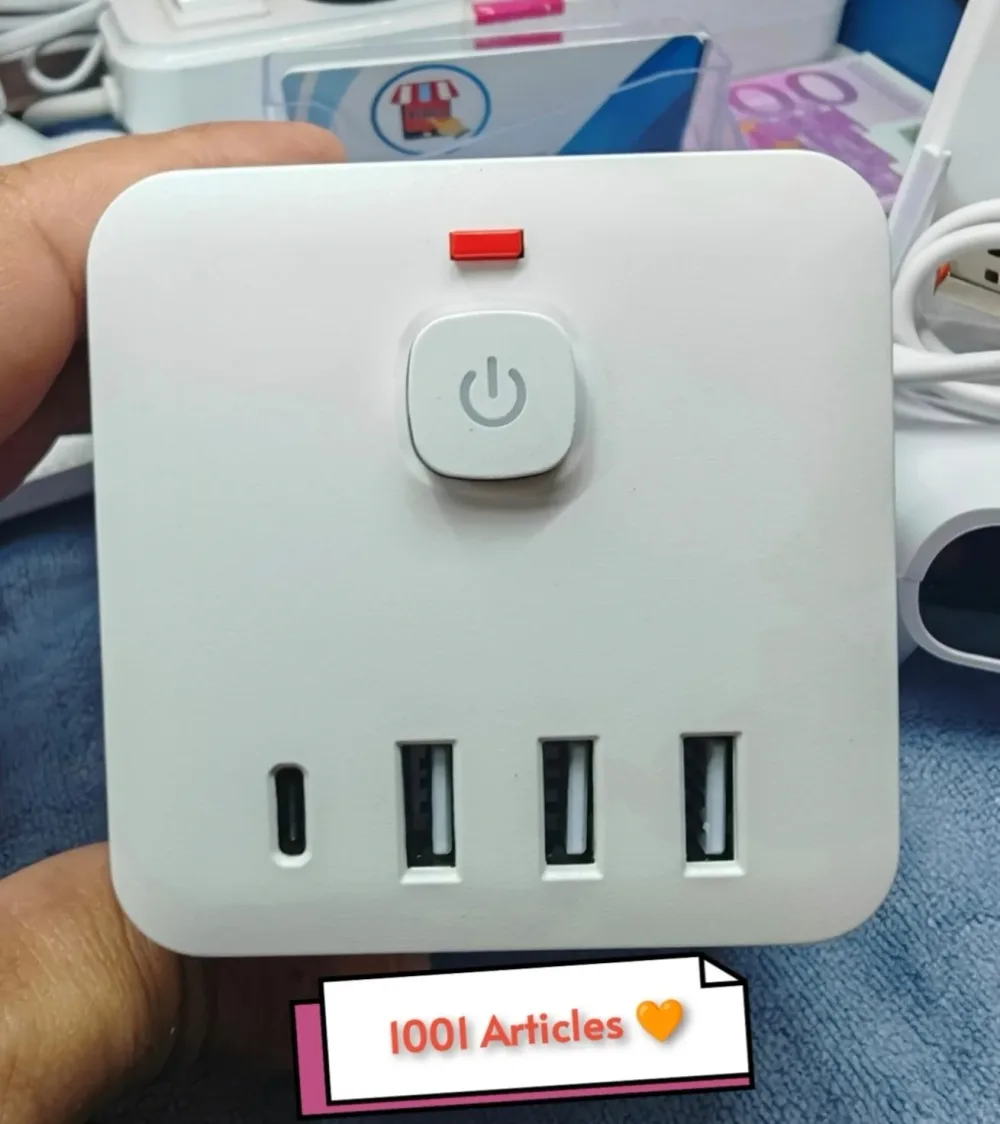 Multiprises 7 en 1 - Cube Power Strip Avec Protection de Surintensité
