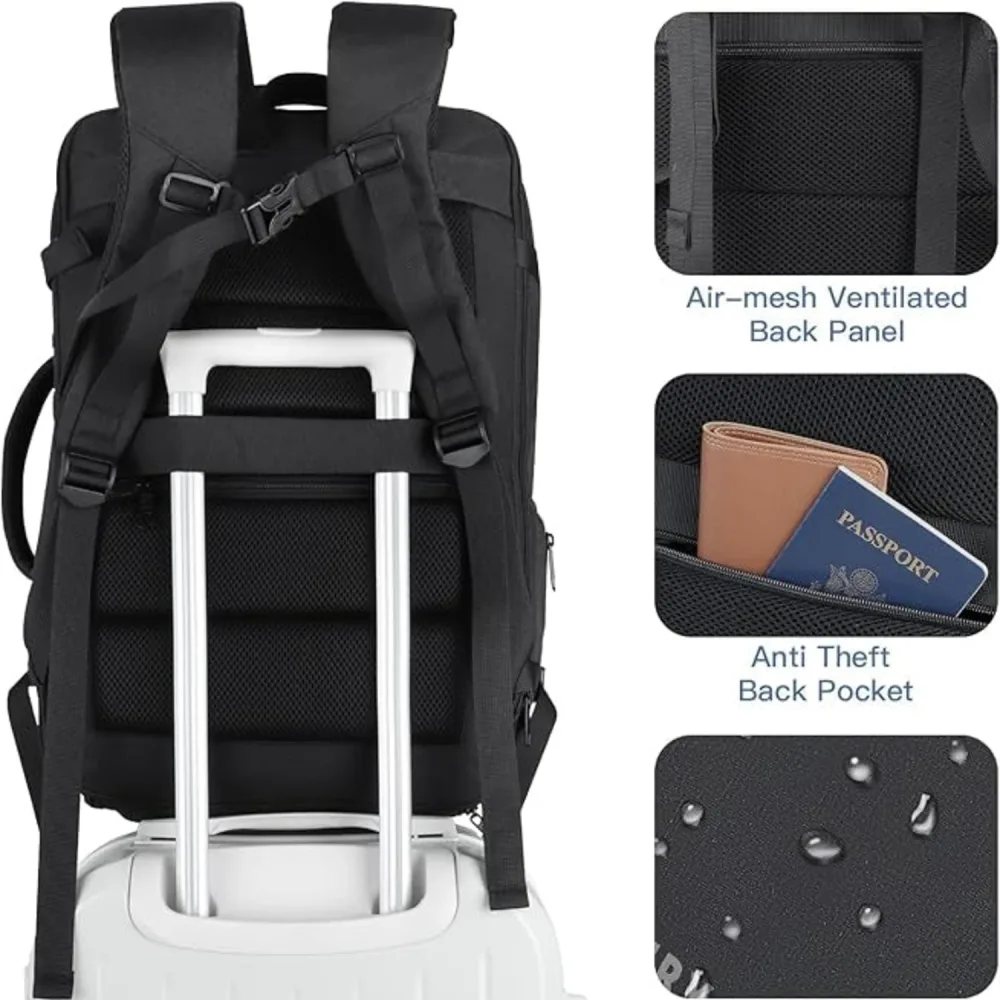 -GIEURY sac dos voyage extensible 50L -