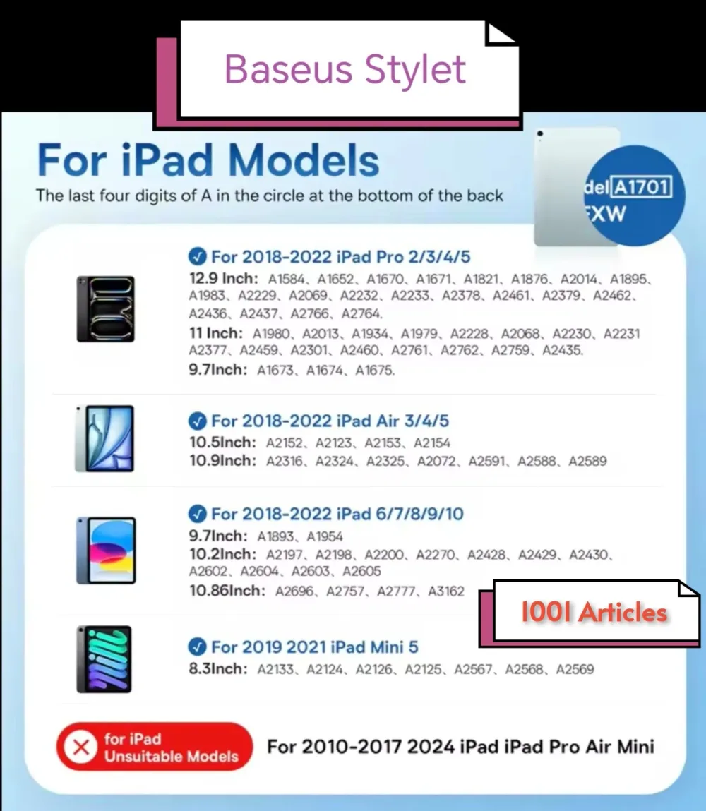 Stylet Baseus Lite Magnetic Design Apple Ipad