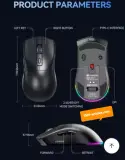 Souris Sans Fil Bi-Modes - Station de Charge Magnétique - RVB Bluetooth 5.2.