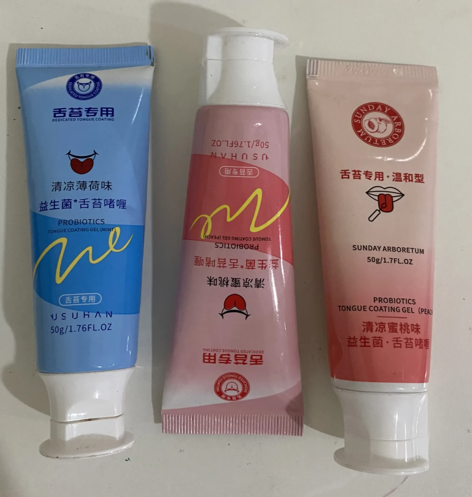 Gel nottoyant langue gout peche ou menthe